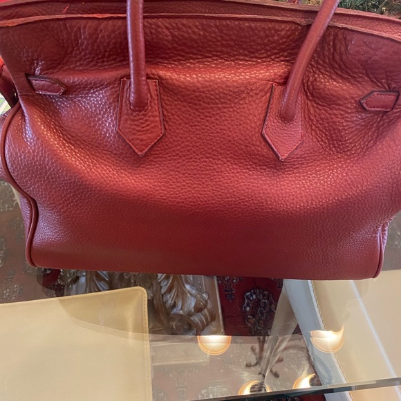 Carla Mancini Burgundy Leather Handbag - Picture 2 of 14